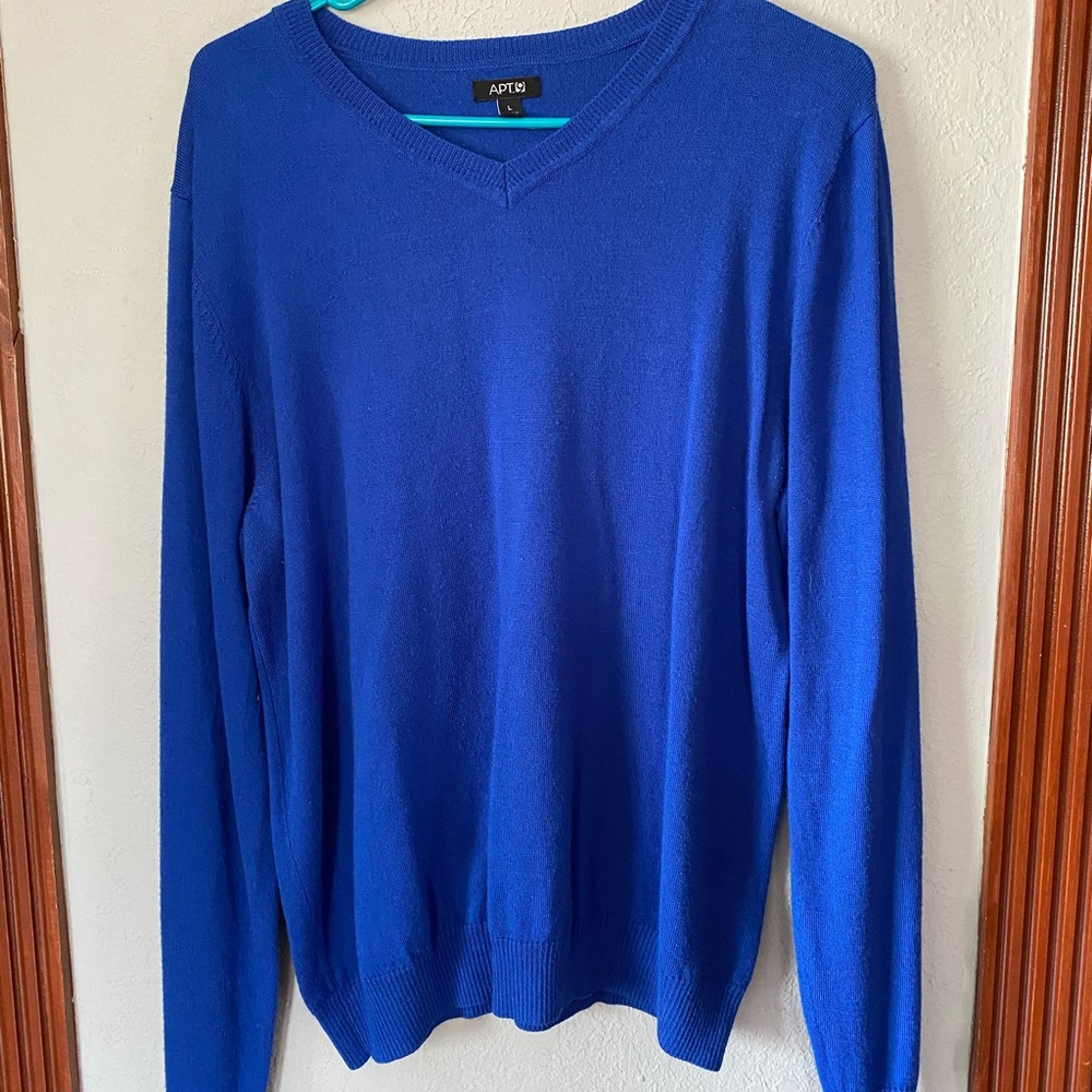 Blue v neck sweater